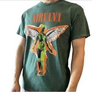 Nirvana Shirt XL In Utero Thrashed Distressed Vintage Wash Grunge T-Shirt